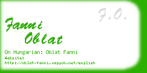 fanni oblat business card